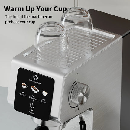 Professional 20 Bar Espresso Machine with Milk Frother - Perfect for Barista-Quality Coffee at Home!