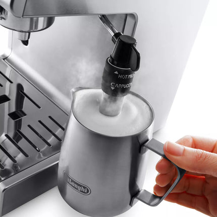 De'Longhi ECP3630 15 Bar Espresso Machine - Sleek Silver Design, Adjustable Cup Shelf, Milk Frother & Removable Water Reservoir