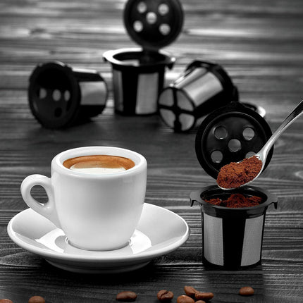 Premium Black Refillable K-Cups for Keurig K Supreme plus and Slim Models