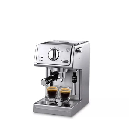 De'Longhi ECP3630 15 Bar Espresso Machine - Sleek Silver Design, Adjustable Cup Shelf, Milk Frother & Removable Water Reservoir