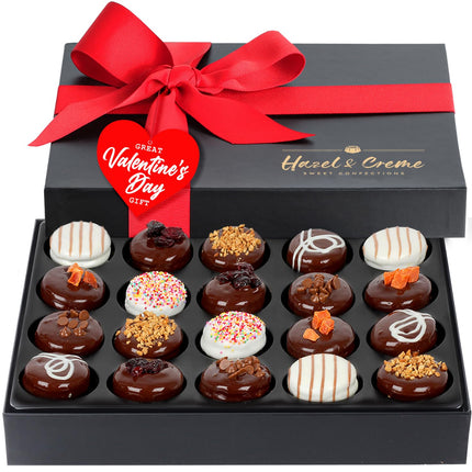 Chocolate Cookies Gift Box - Valentine'S Cookie Gift Basket - Vegan Food Gift - Chocolate Cookie Gift Basket