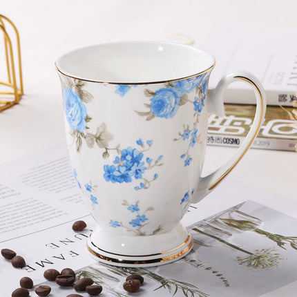 300Ml Ceramic Coffee Cup Patterned Tea Milk Coffee Mug for Tea Porcelain Travel Cup Large Capacity Ceramic Nice Gifts