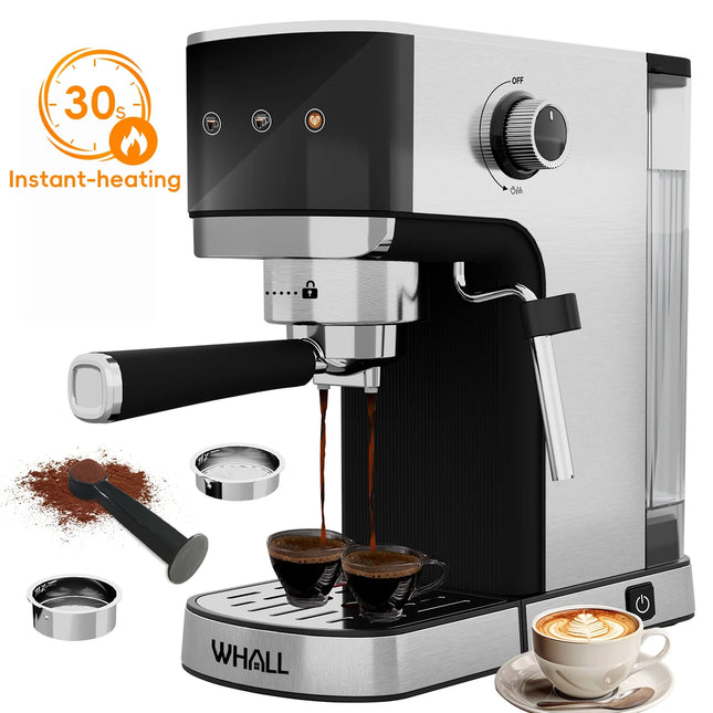 Premium Touchscreen Espresso Machine 20 Bar - Stainless Steel Coffee Maker with Milk Frother & Removable Water Tank