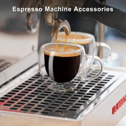 Espresso Cups Set of 2, Double Walled Espresso Shot Glass with Handle, 2.5 OZ Hi