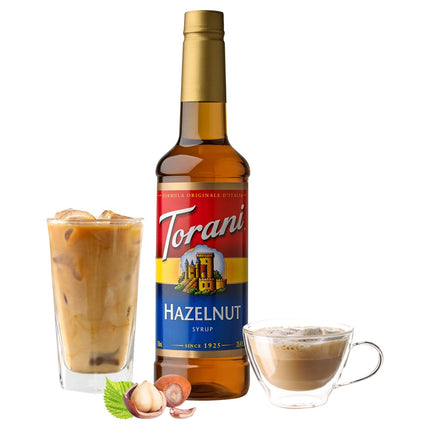 Torani Hazelnut Syrup - 25.4 oz (Pack of 4) - Perfect for Coffee, Desserts, and Cocktails!