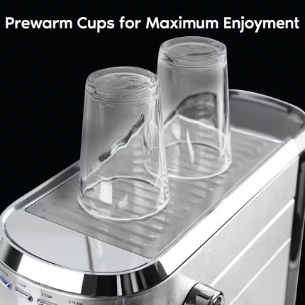 Cm5418-20Cups Silver Stainless Steel Espresso Machine with Milk Frother