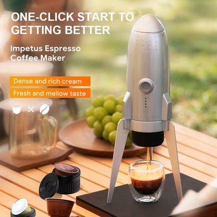 3-In-1 Coffee Brewing Machine Multifunctional Electric Espresso Coffee Machine Manual Espresso Maker for Travel Caravan Hiking