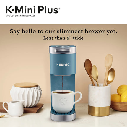 K-Mini plus Single Serve K-Cup Pod Coffee Maker, Evening Teal