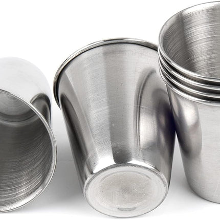 , 6 Pack 2 Oz Stainless Steel Shot Glass Espresso Cups Barware Drinking Vessel for Bar Home Restaurant