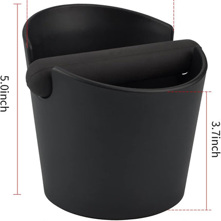 Coffee Knock Box 4.8 Inch Shock-Absorbent Durable Barista Style Knock Box with Removable Knock Bar and Non-Slip Base Gift (Round)